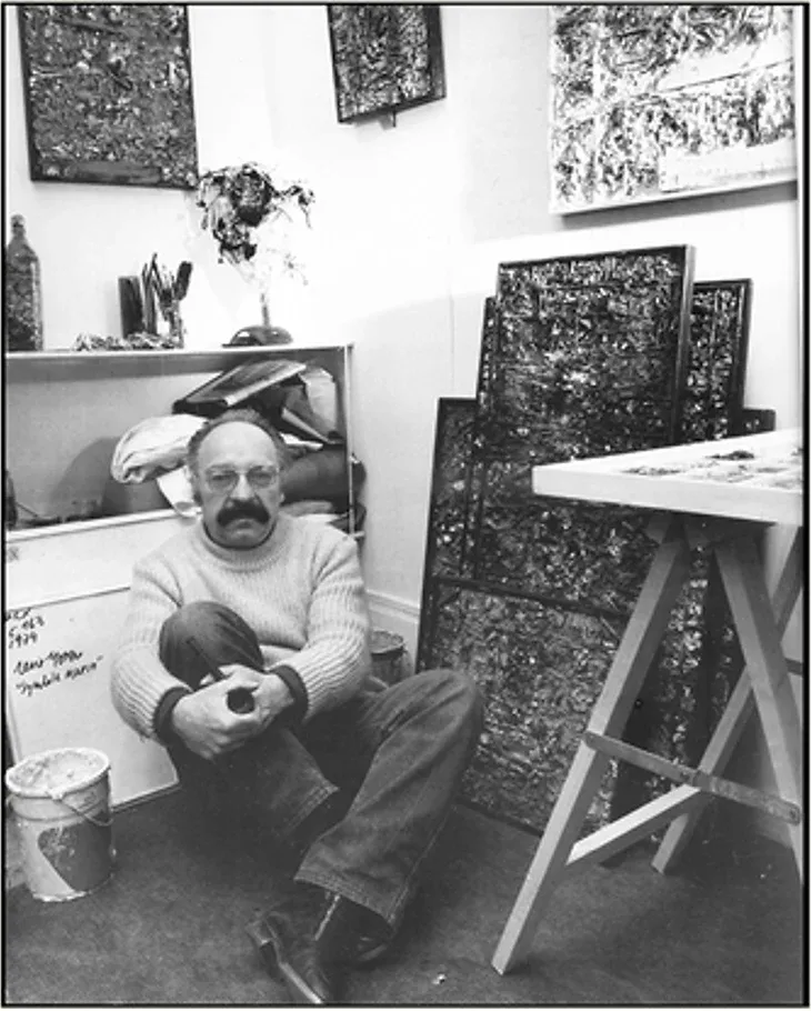 René Moreu, dans l’atelier de Pigalle, 1979. Photographie de François Despatin et Christian Gobeli.
