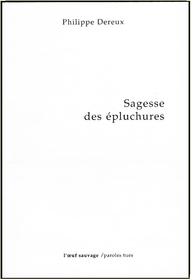 Couverture de Sagesse des épluchures